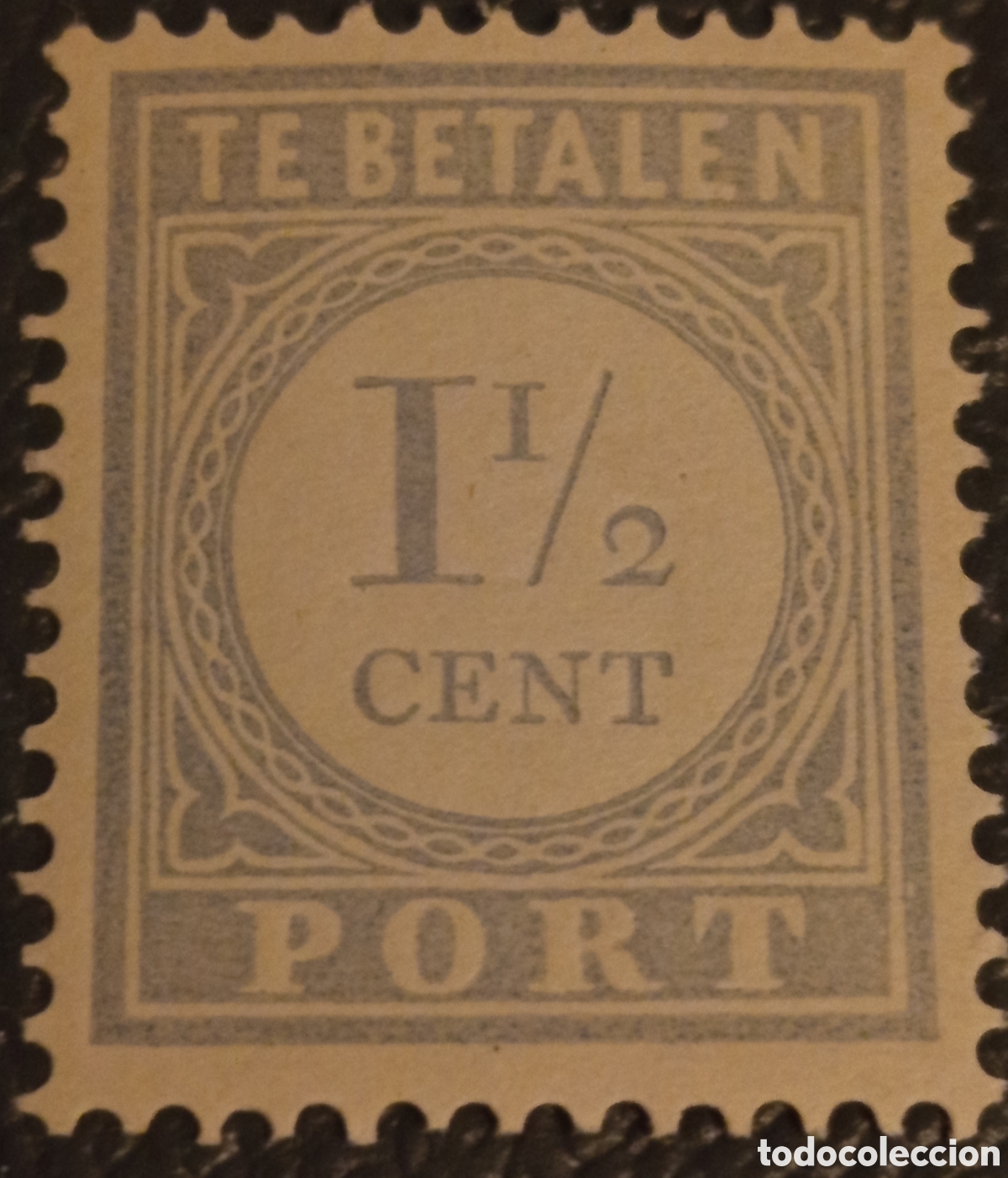 Sellos: Sello Pa&iacute;ses Bajos 1881 - Tasa Postal 1&frac12; Cent Azul - NVPH P4 - MH