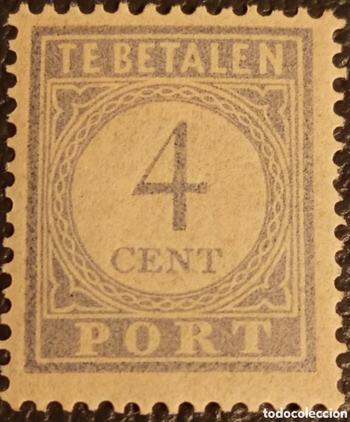 Sellos: Sello pa&iacute;ses bajos 1874 - Tasa 4c - Michel 2 / Scott J2 MH