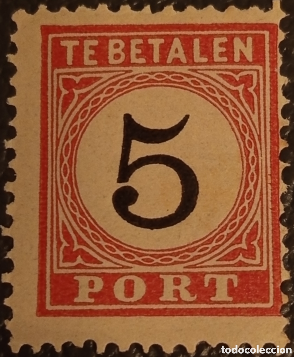 Sellos: Sello Tasa Indias Orientales Neerlandesas 1882 5c Tipo III Dent 12&frac12; NVPH P9 MH