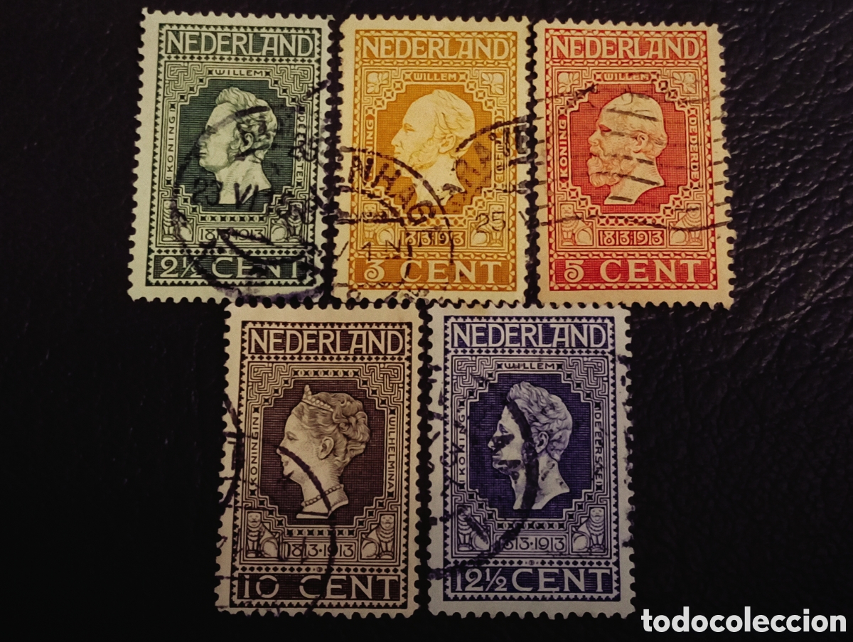 Sellos: Pa&iacute;ses Bajos 1913 - Centenario Independencia Yvert 82/86 Lote 5 Sellos Usados