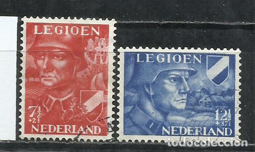 Sellos: 8055-SERIE COMPLETA HOLANDA 1942 N&ordm; 393/394 LEGI&Oacute;N. MILITAR&Iacute;A, EJERCITO.NETHERLAND. PAISES BAJOS