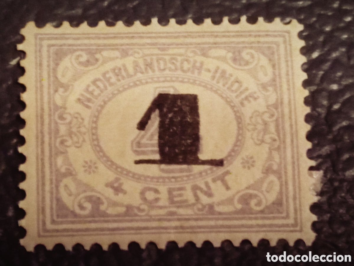 Sellos: Indias Orientales Holandesas 1918 - Mi: 129 MH - Sello Sobrecargado 1c