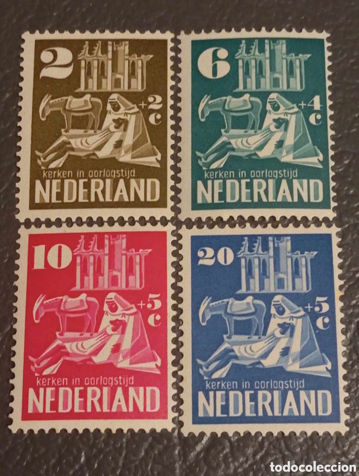 Sellos: Sellos Holanda 1950 Scott B214-B218 MNH**