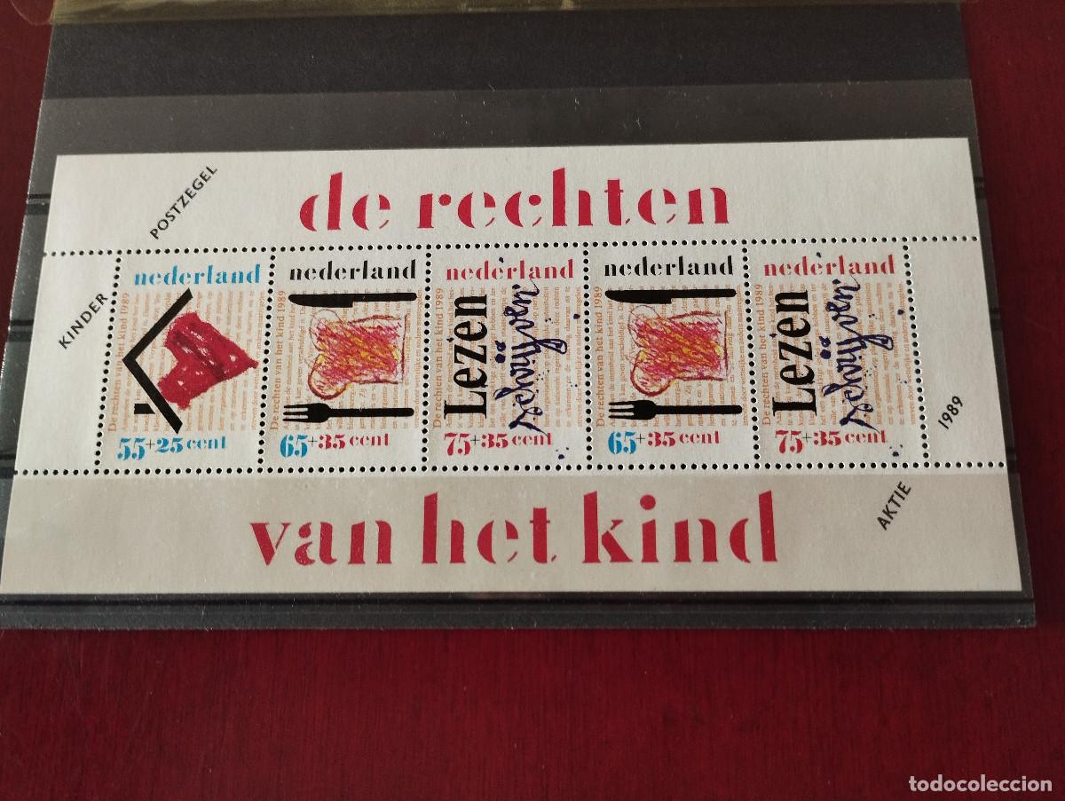 Briefmarken: HOJA BLOQUE SELLOS DE PAISES BAJOS A&Ntilde;O 1989 - LOS DERECHOS DEL NI&Ntilde;O -