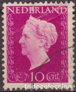 Sellos: Holanda 1947 Scott 289 Sello &ordm; Reina Guillermina Queen Wilhelmina (1880-1962) Michel 481 Yvert 469
