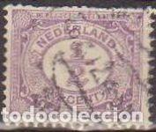 Sellos: Holanda 1898-1924 Scott 55 Sello &ordm; Cifras Numeros Michel 49 Yvert 65 Stamps Timbre Pays-Bas Briefmar