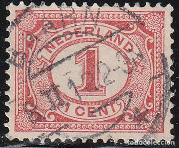 Sellos: Holanda 1898-1924 Scott 56 Sello &ordm; Cifras Numeros Michel 50 Yvert 66 Nederland Paises Bajos Stamps