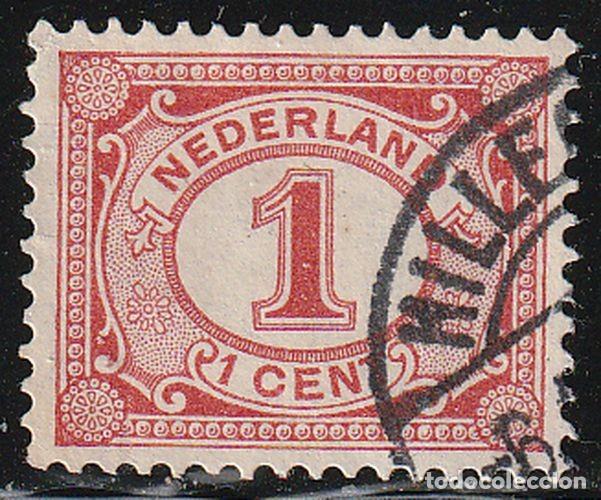 Sellos: Holanda 1898-1924 Scott 56 Sello &ordm; Cifras Numeros Michel 50 Yvert 66 Nederland Paises Bajos Stamps