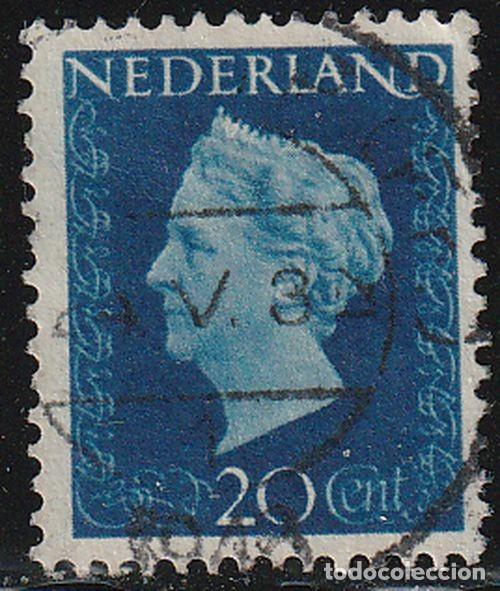 Sellos: Holanda 1947 Scott 292 Sello &ordm; Reina Guillermina Queen Wilhelmina (1880-1962) Michel 484 Yvert 472