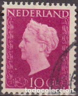 Sellos: Holanda 1947 Scott 289 Sello &ordm; Reina Guillermina Queen Wilhelmina (1880-1962) Michel 481 Yvert 469