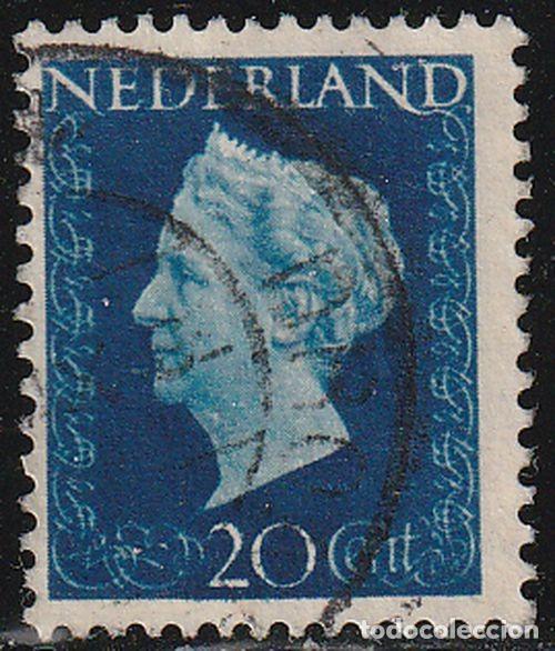 Sellos: Holanda 1947 Scott 292 Sello &ordm; Reina Guillermina Queen Wilhelmina (1880-1962) Michel 484 Yvert 472