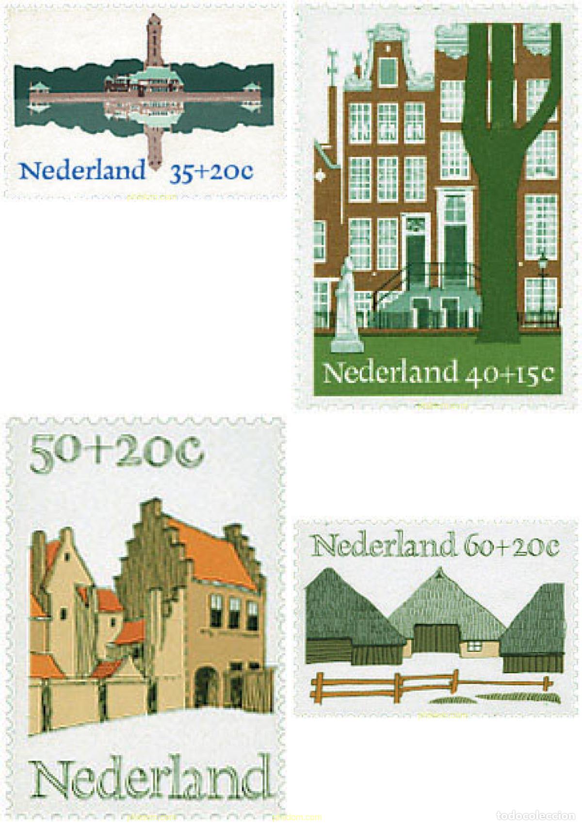 Sellos: 67873 MNH HOLANDA 1975 A&Ntilde;O EUROPEO DE LA ARQUITECTURA