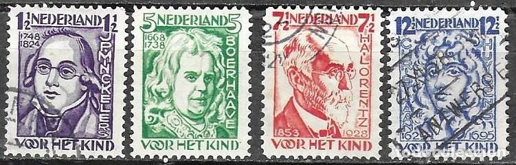 Sellos: SELLOS USADOS DE HOLANDA 1928, YT 215/ 18