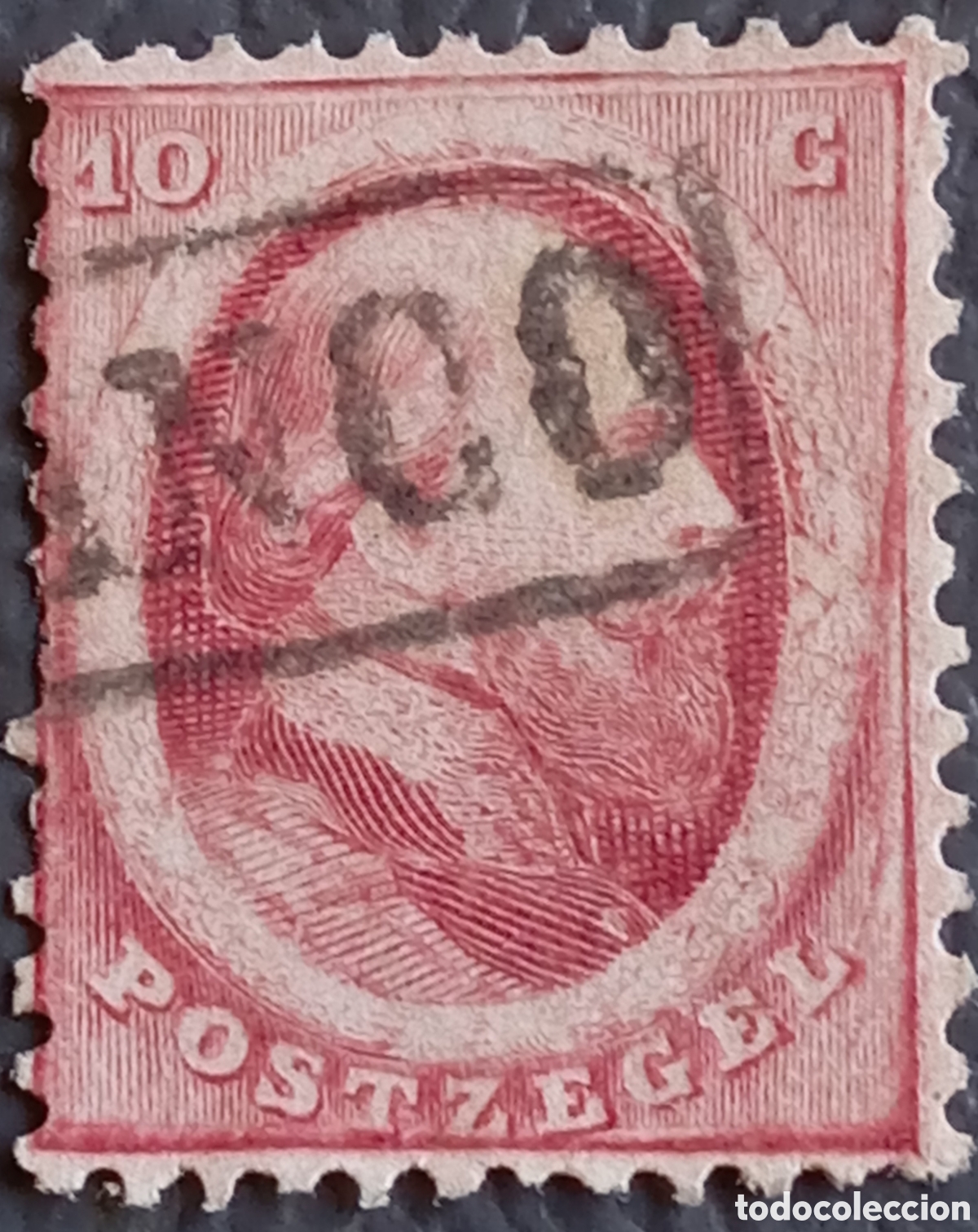Sellos: B&Eacute;LGICA 1863 &middot; Rey Leopoldo I &middot; &rdquo;Medaillons&rdquo; &middot; 10c Rosa &middot; Scott 14 &middot; COB 14 &middot; Usado