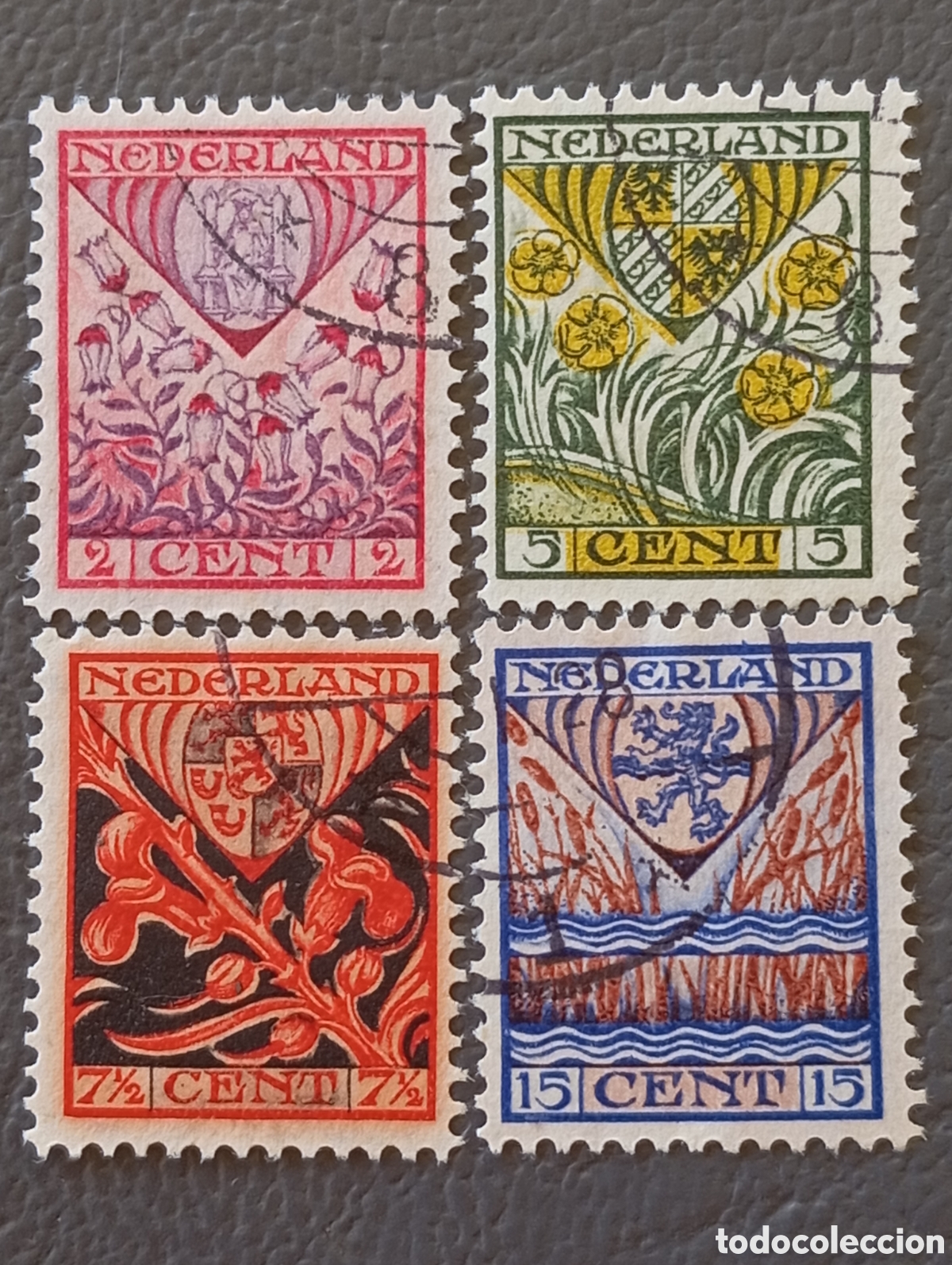 Sellos: Pa&iacute;ses Bajos 1925 &middot; Escudos Provinciales &middot; Serie 4v &middot; NVPH 163-166 &middot; Usado