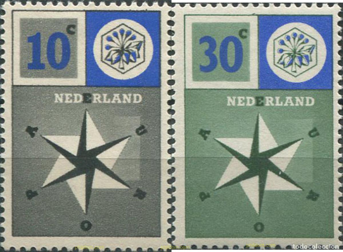 Sellos: 62013 MNH HOLANDA 1957 EUROPA CEPT. FACTOR DE PAZ Y FUENTE DE BIENESTAR