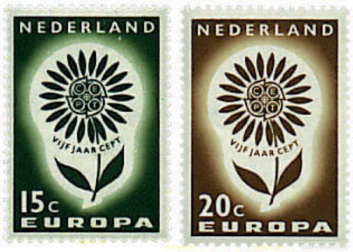 Sellos: 97455 MNH HOLANDA 1964 EUROPA CEPT. MARGARITA CON 22 PETALOS
