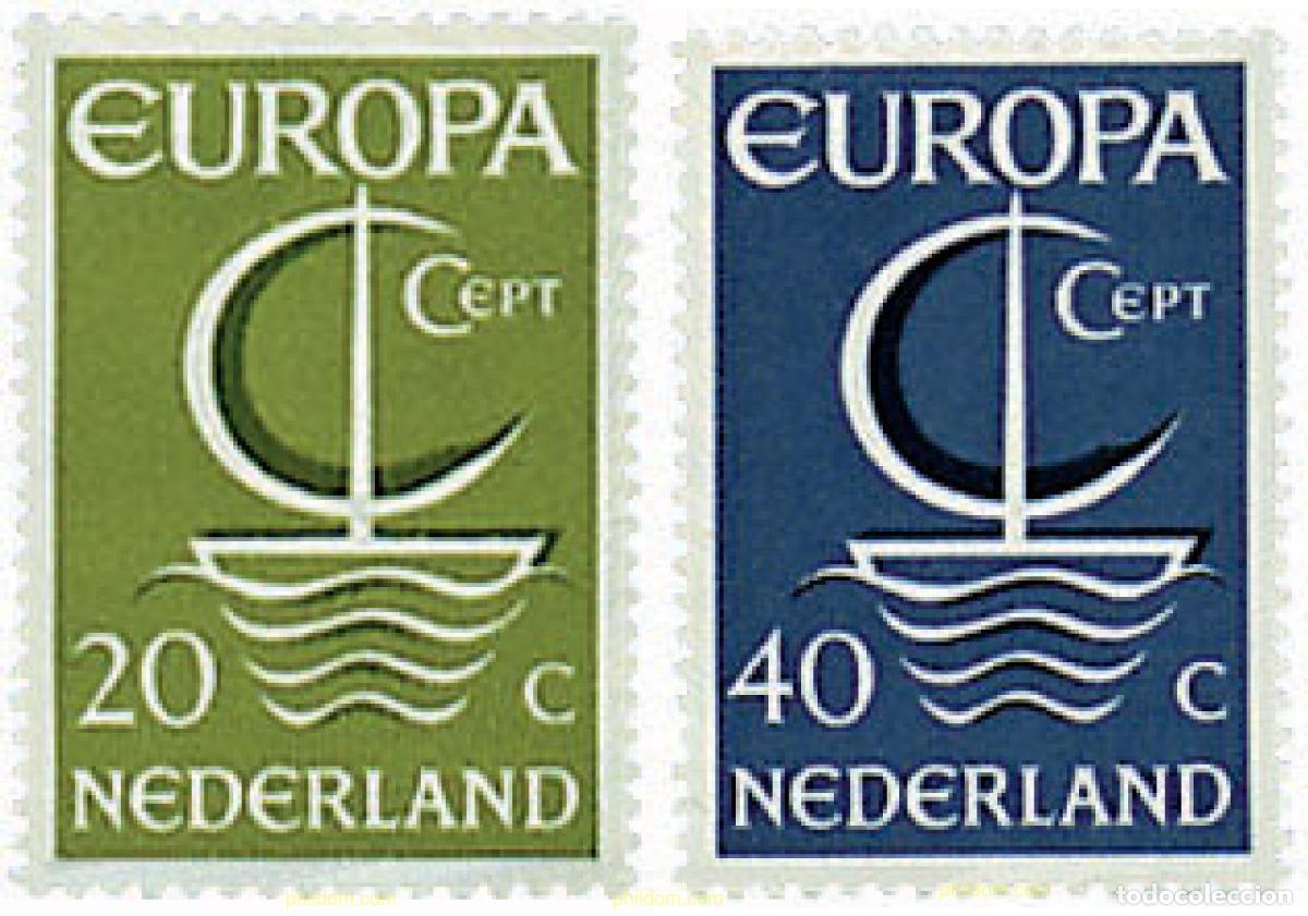 Sellos: 62108 MNH HOLANDA 1966 EUROPA CEPT. NAVIO EUROPA