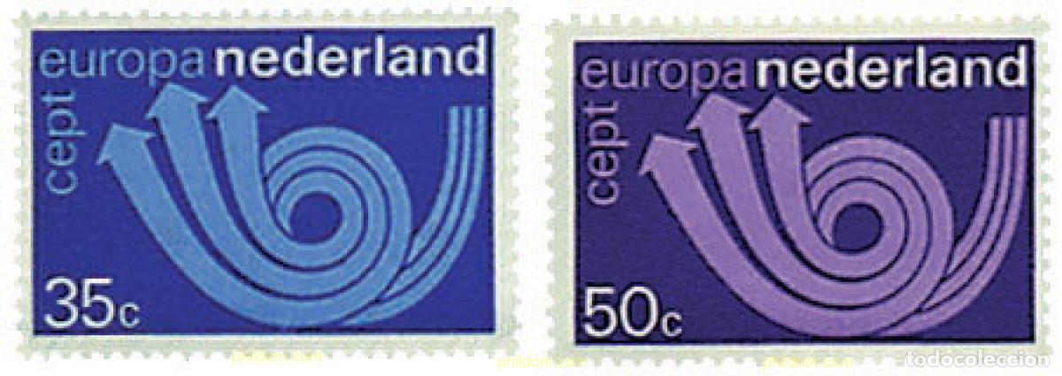 Sellos: 62240 MNH HOLANDA 1973 EUROPA CEPT. CORNETA POSTAL