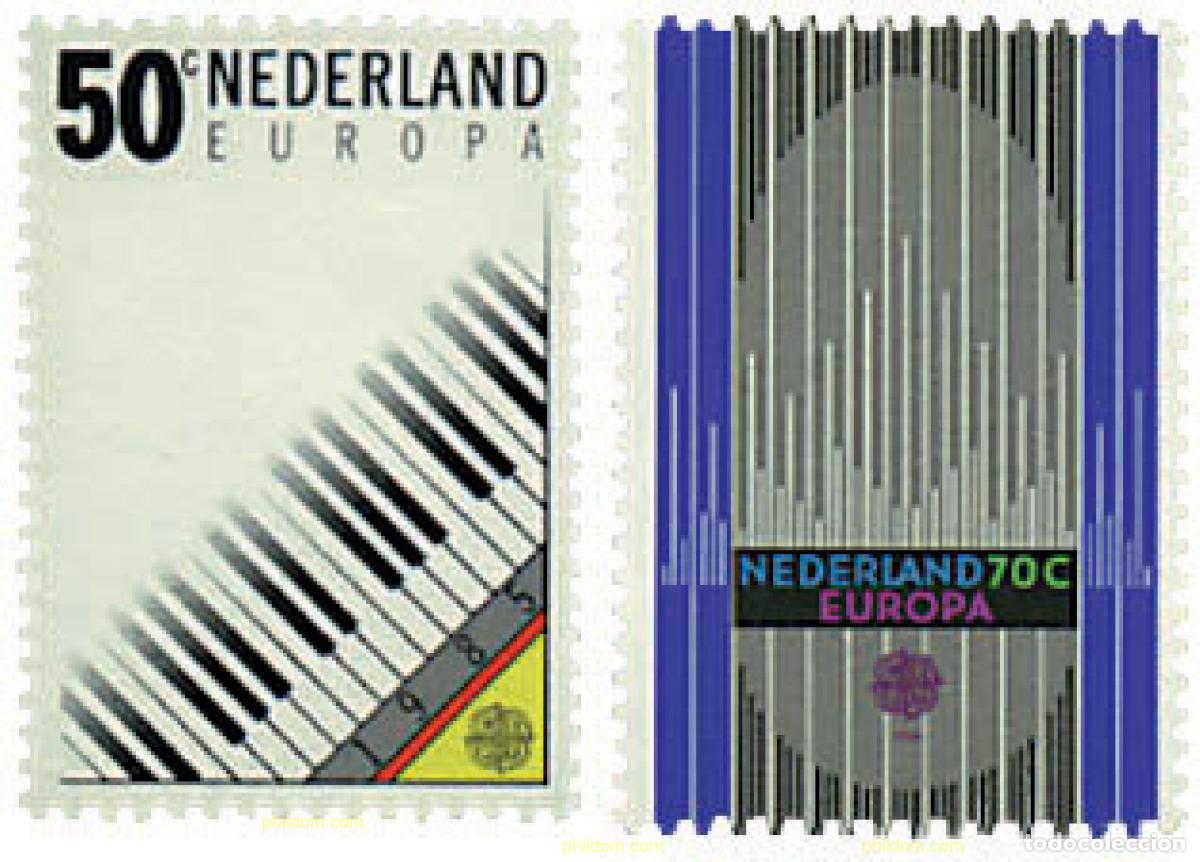 Sellos: 62593 MNH HOLANDA 1985 EUROPA CEPT. A&Ntilde;O EUROPEO DE LA MUSICA