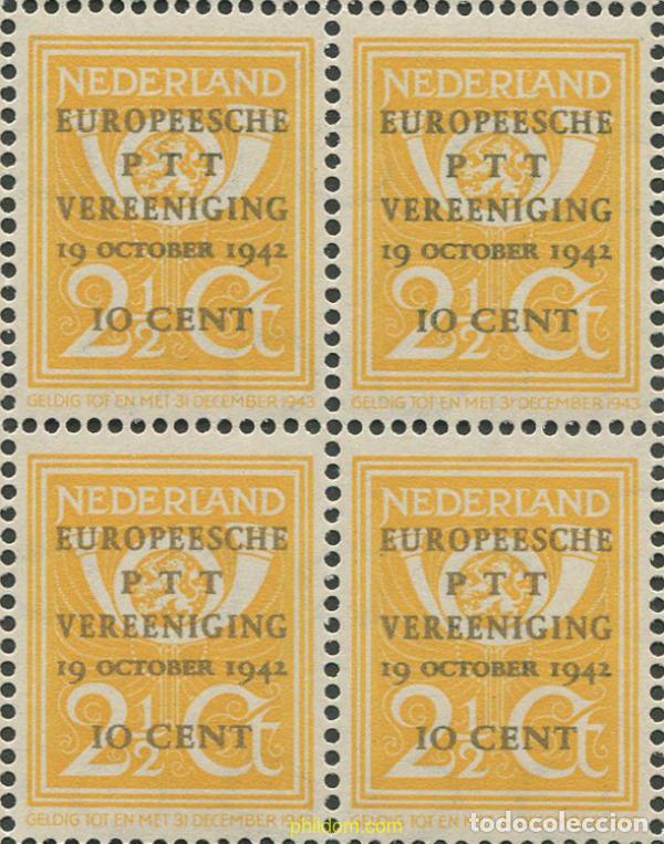 Sellos: 681679 MNH HOLANDA 1943 1 CONGRESO POSTAL EUROPEO