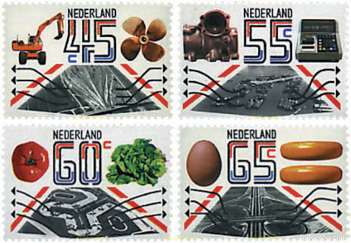 Sellos: 61019 MNH HOLANDA 1981 EXPORTACIONES INDUSTRIALES Y AGRICOLAS