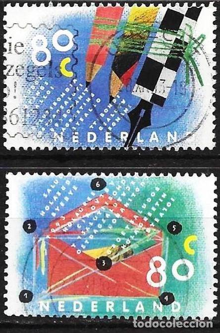 Sellos: Holanda 1993 - Mi 1488 y 1489 - YT 1452 y 1453 - Promoci&oacute;n por la carta escrita
