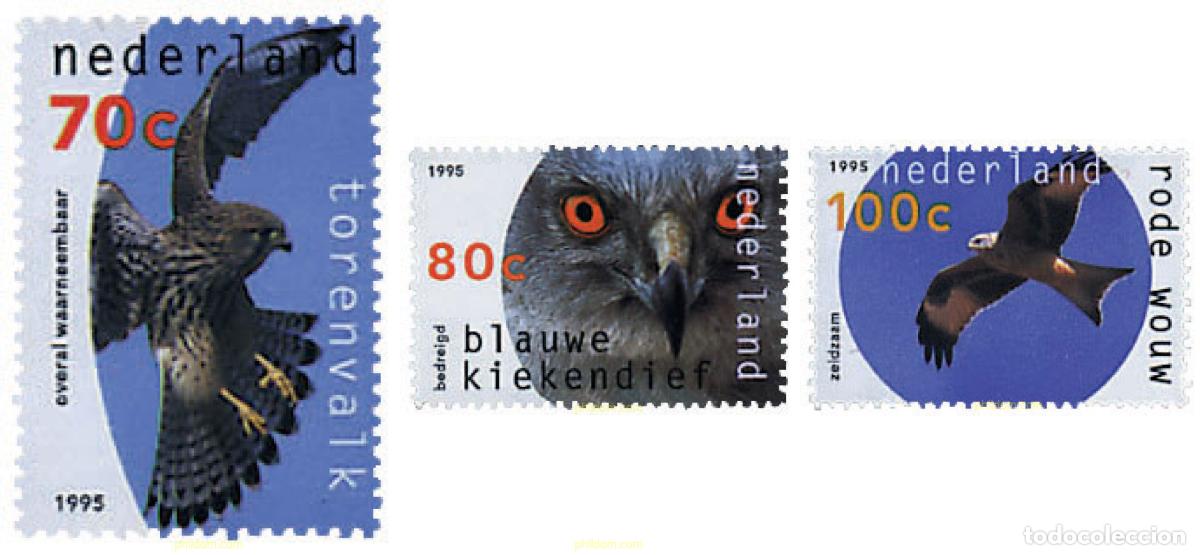 Sellos: 67935 MNH HOLANDA 1995 AVES RAPACES