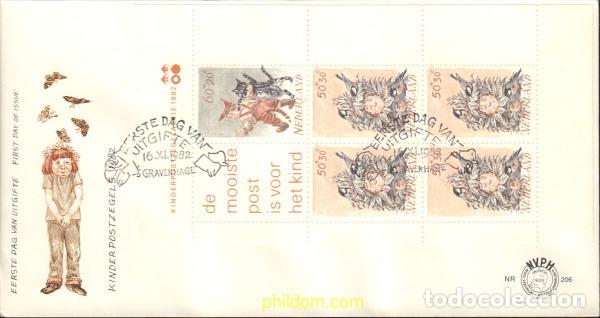 Sellos: 398986 MNH HOLANDA 1982 PRO INFANCIA. EL NI&Ntilde;O Y LOS ANIMALES
