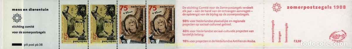 Sellos: 2706 MNH HOLANDA 1988 PRO OBRAS SOCIALES. 150 ANIVERSARIO DEL ZOO ARTIS