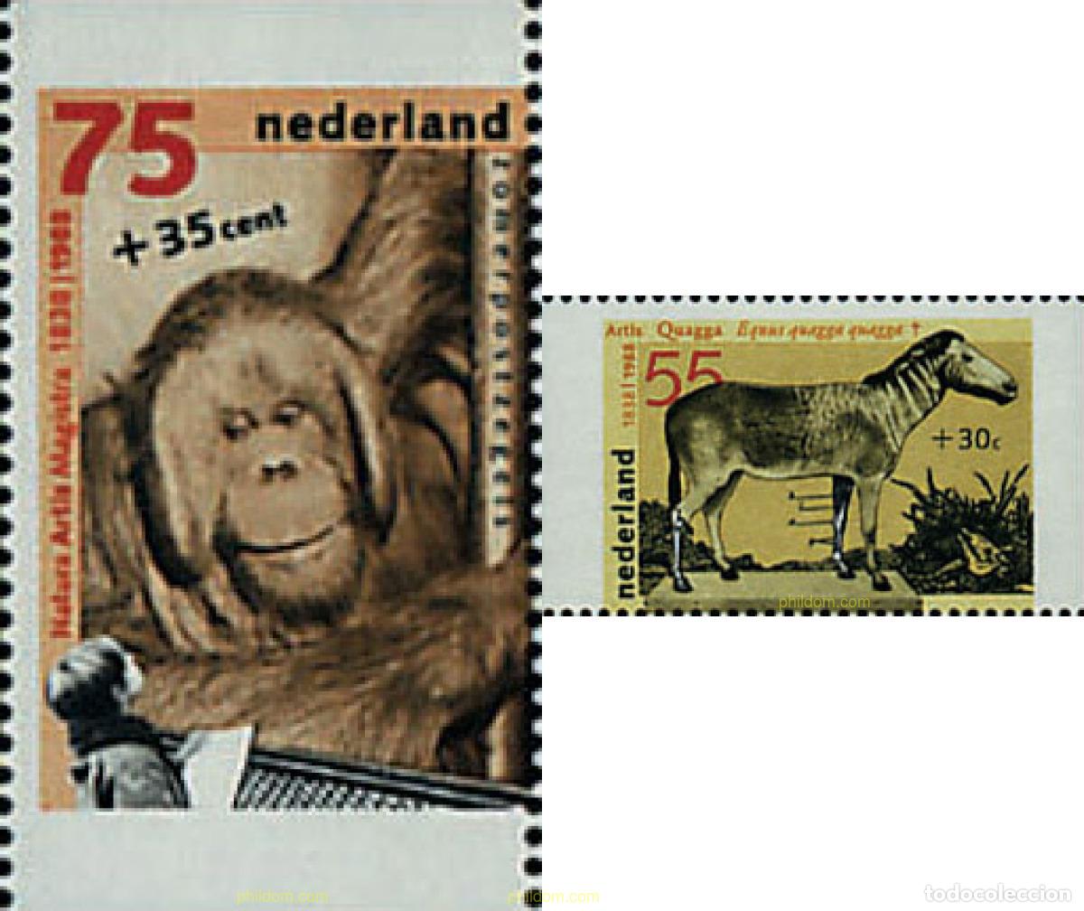 Sellos: 213849 MNH HOLANDA 1988 PRO OBRAS SOCIALES. 150 ANIVERSARIO DEL ZOO ARTIS