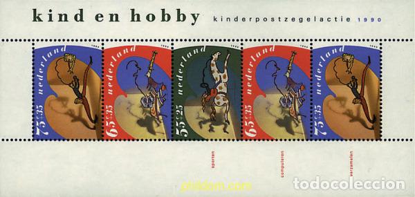 Sellos: 112833 MNH HOLANDA 1990 PRO INFANCIA. LAS AFICIONES DEL NI&Ntilde;O