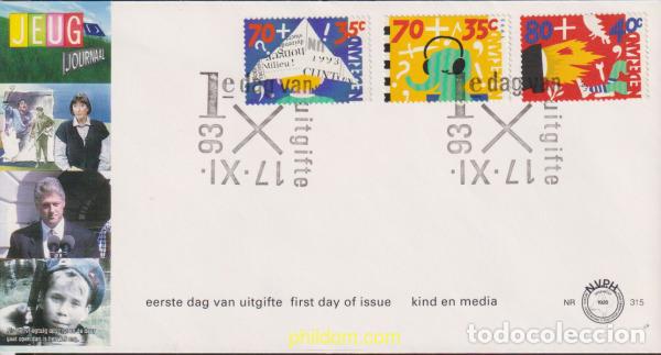 Sellos: 406146 MNH HOLANDA 1993 PRO INFANCIA. EL NI&Ntilde;O Y LOS MEDIOS