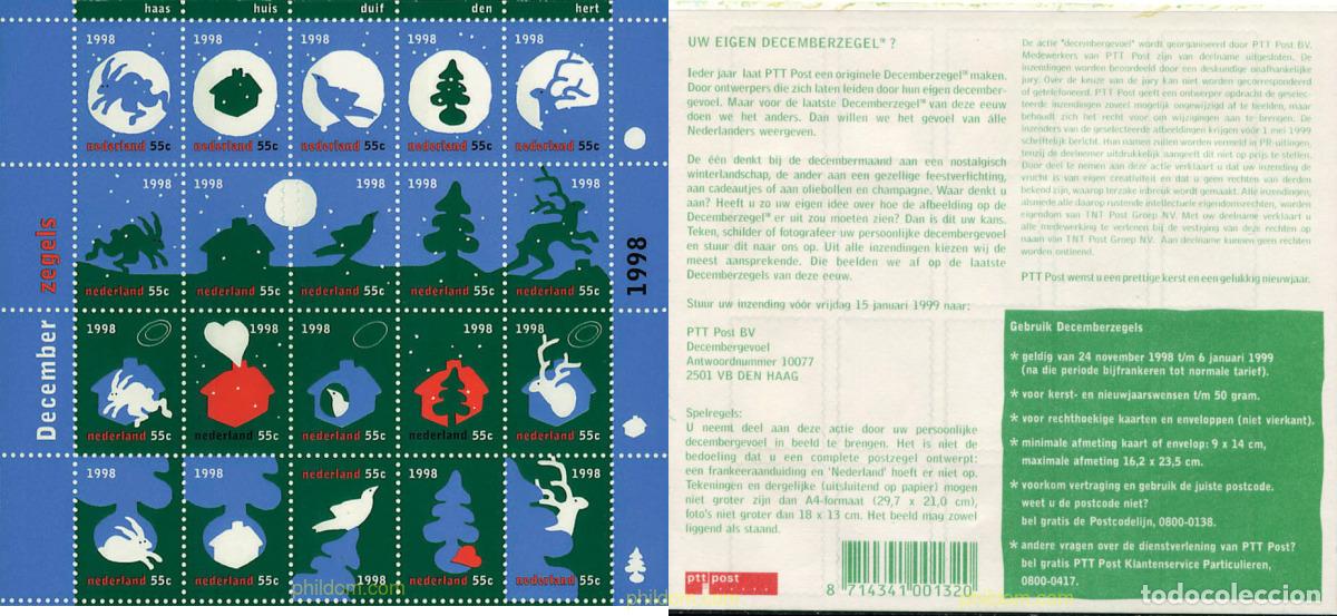Sellos: 158593 MNH HOLANDA 1998 SELLOS PARA EL CORREO DE NAVIDAD