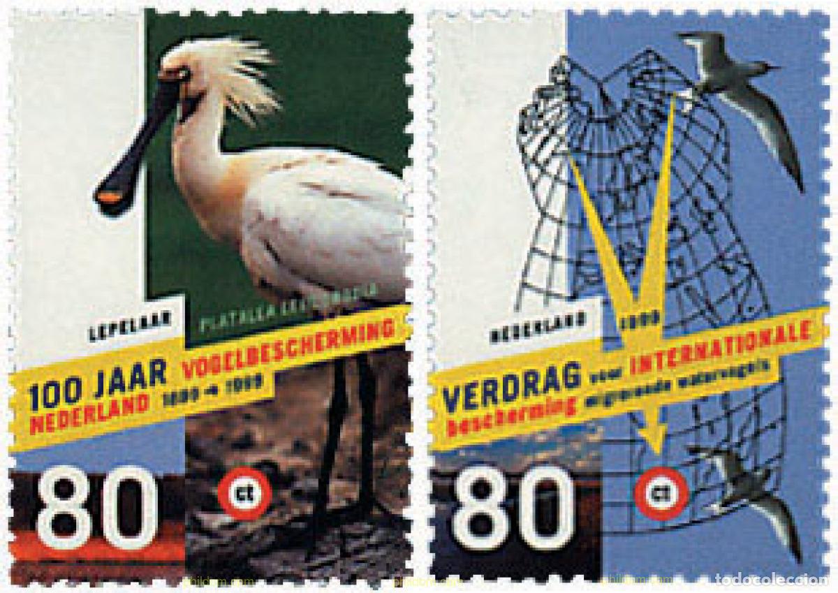 Sellos: 36627 MNH HOLANDA 1999 100 A&Ntilde;OS DE PROTECCION DE LAS AVES