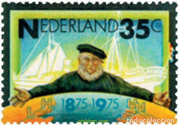 Sellos: 104228 MNH HOLANDA 1975 CENTENARIO DE LA COMPA&Ntilde;IA DE NAVEGACION ZEELAND