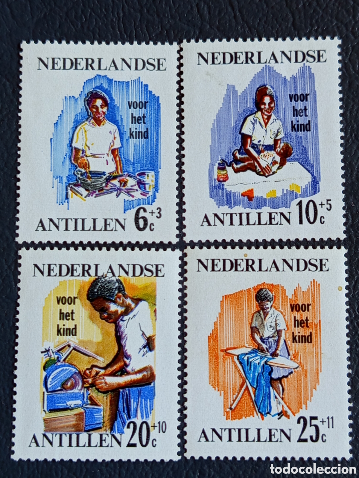 Sellos: Antillas Neerlandesas 1966 Voor het Kind Semi-Postal Scott B74-77 MNH