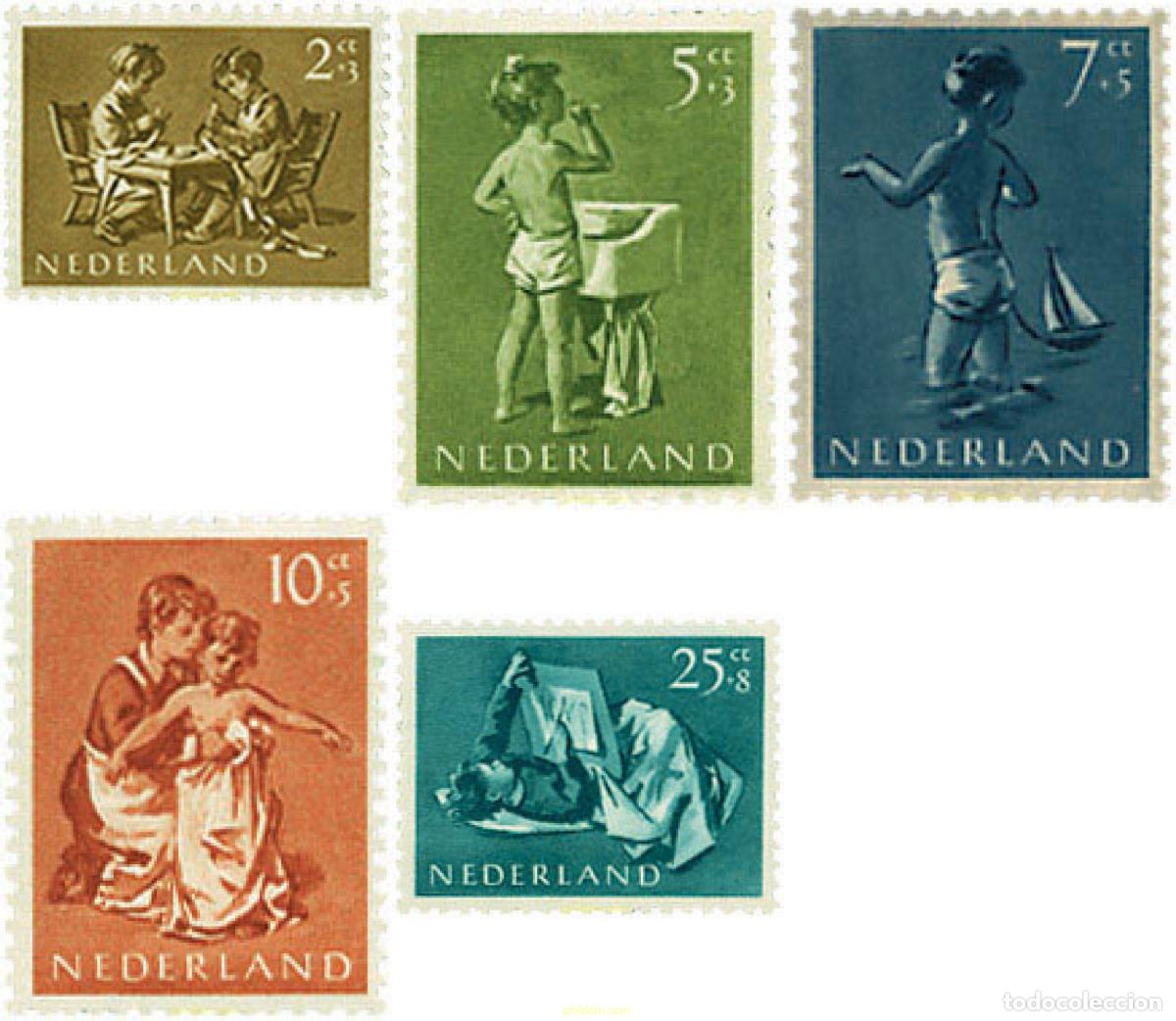 Sellos: 67854 MNH HOLANDA 1954 PRO INFANCIA