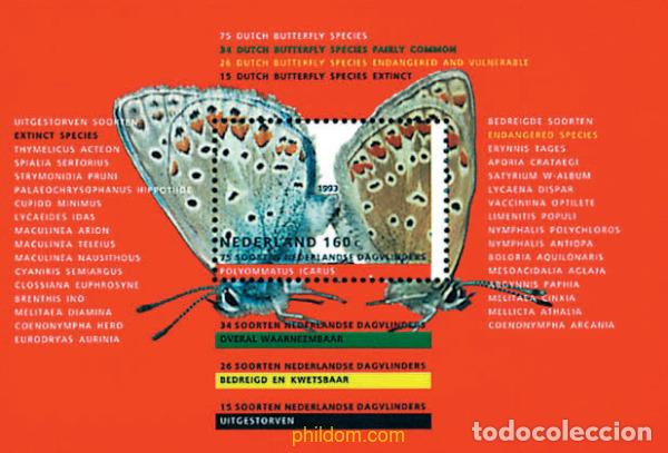 Sellos: 76041 MNH HOLANDA 1993 MARIPOSAS