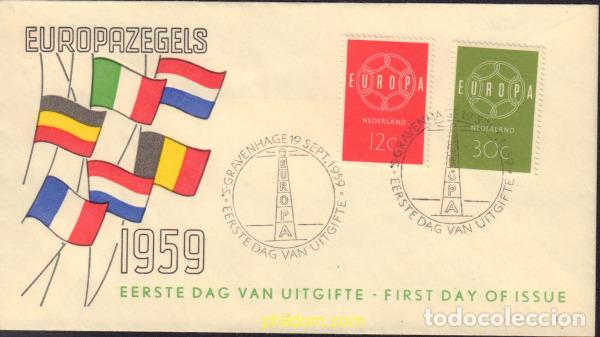 Sellos: 572041 MNH HOLANDA 1959 EUROPA CEPT. CADENA, SIMBOLO DE LA UNION