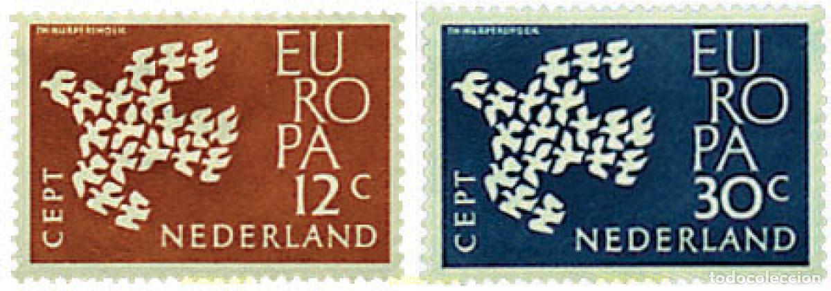 Sellos: 62060 MNH HOLANDA 1961 EUROPA CEPT. PALOMA
