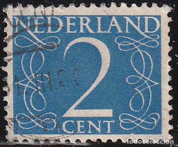 Sellos: Holanda 1946-57 Scott 283 Sello &ordm; Cifras Numeros Type &rdquo;Van Krimpen&rdquo; Michel 469YxA Yvert 458 Nederlan