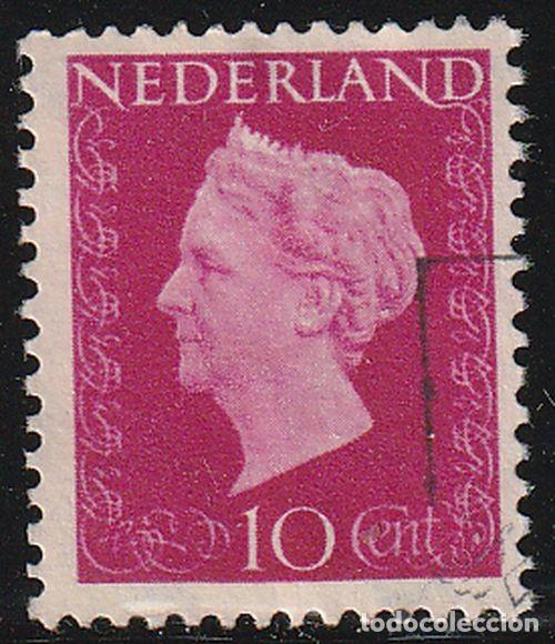 Sellos: Holanda 1947 Scott 289 Sello &ordm; Reina Guillermina Queen Wilhelmina (1880-1962) Michel 481 Yvert 469