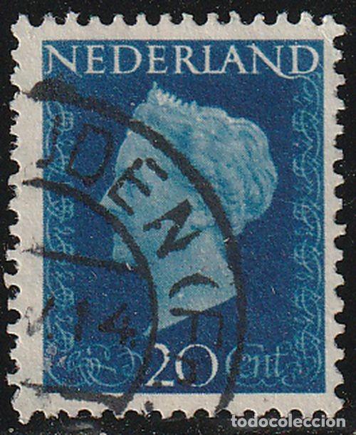 Sellos: Holanda 1947 Scott 292 Sello &ordm; Reina Guillermina Queen Wilhelmina (1880-1962) Michel 484 Yvert 472