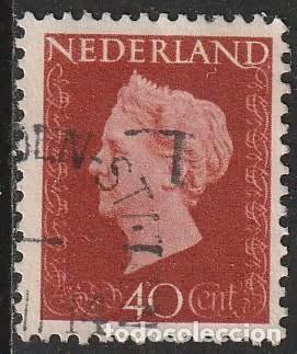 Sellos: Holanda 1947 Scott 297 Sello &ordm; Reina Guillermina Queen Wilhelmina (1880-1962) Michel 489 Yvert 477