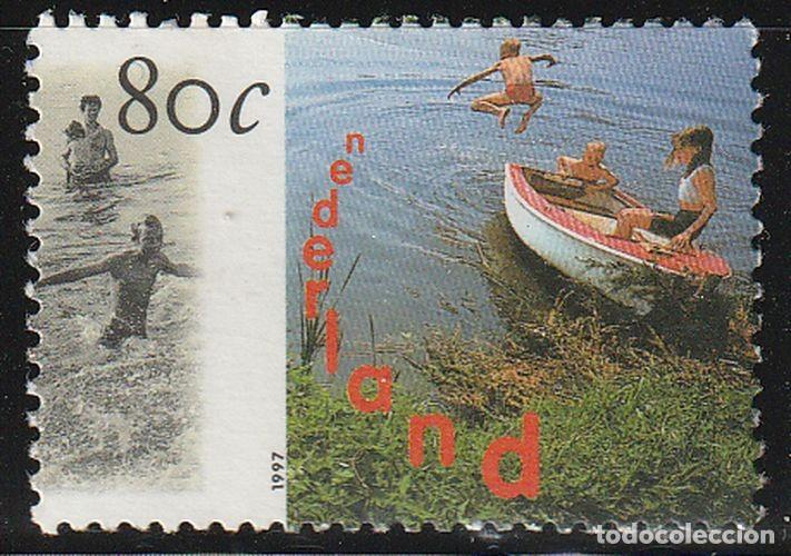 Sellos: Holanda 1997 Scott 967 Sello &ordm; Ni&ntilde;os nadando con bote de remos Michel 1623 Yvert 1596 Nederland