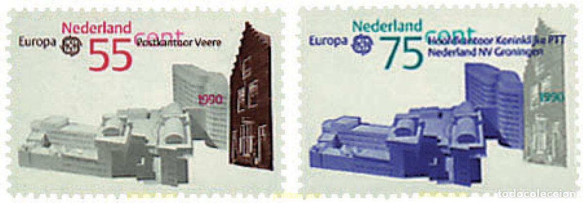 Sellos: 62771 MNH HOLANDA 1990 EUROPA CEPT. OFICINAS POSTALES