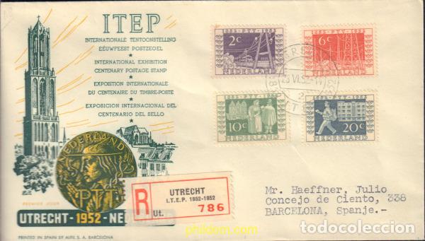 Sellos: 391458 MNH HOLANDA 1952 CENTENARIO DEL CORREO Y DEL TELEGRAFO