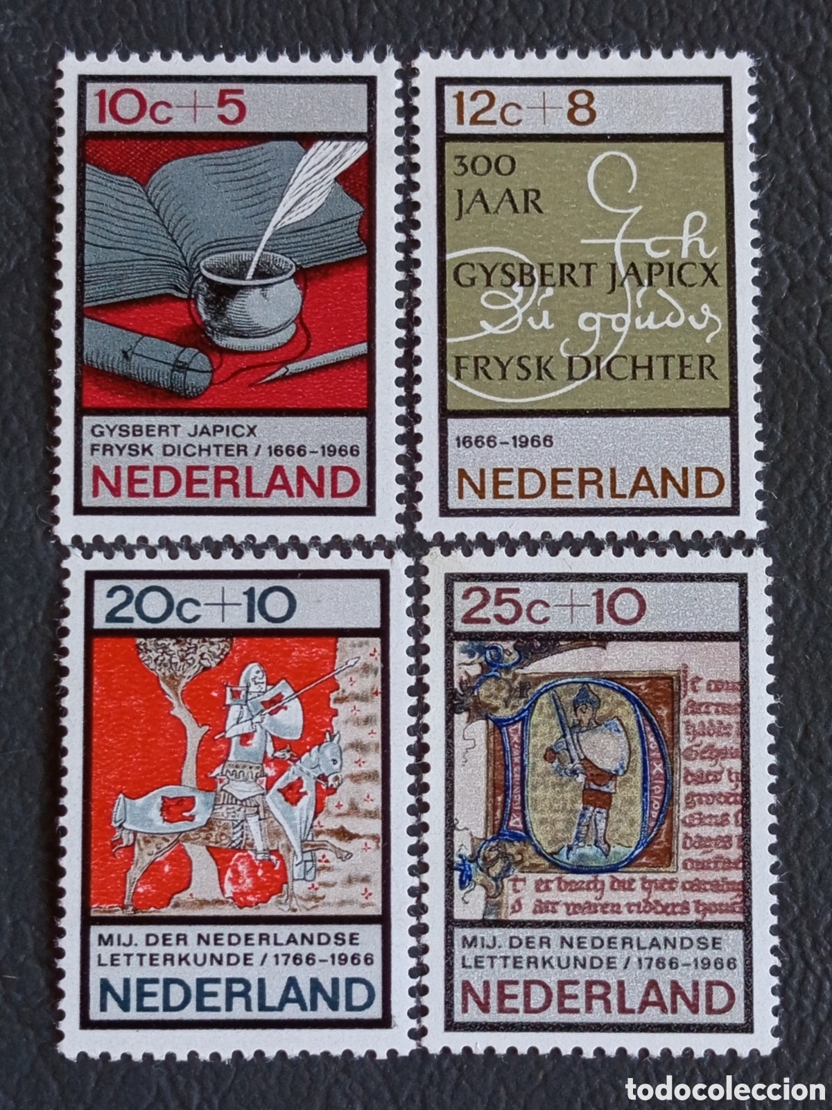 Briefmarken: Serie Pa&iacute;ses Bajos 1966 Literatura Cultural Mi. 863/66 MNH.