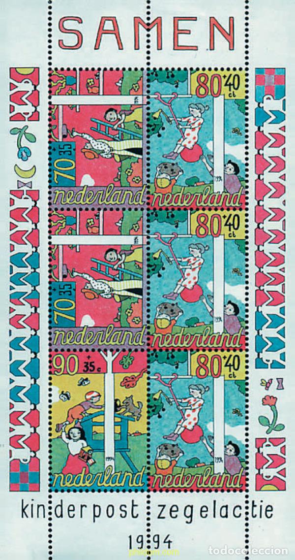 Sellos: 67916 MNH HOLANDA 1994 PRO INFANCIA